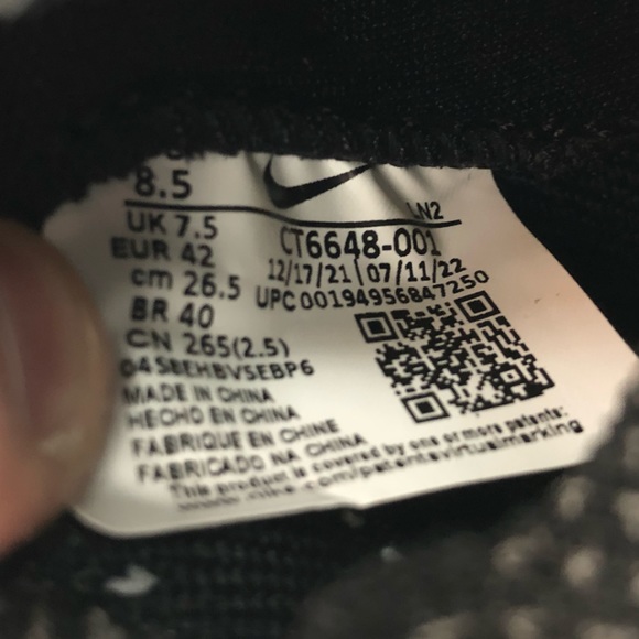 Nike Alpha Menace Elite 3 Men’s Football Cleats Size 8.5 CT6648-001 Black/Grey - Picture 14 of 14